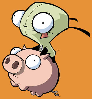 Gir ridin' a pig!