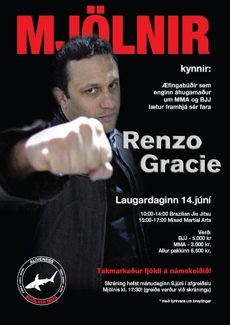 Skráning á Renzo Gracie er hafin