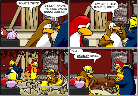 annað grín með club penguin