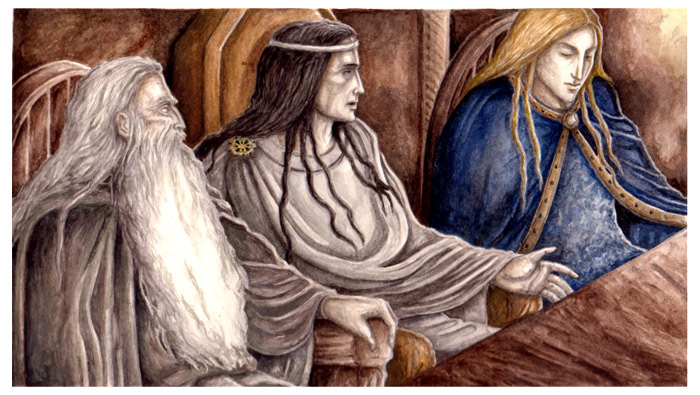 Gandalfur, Elrond og Glorfindel